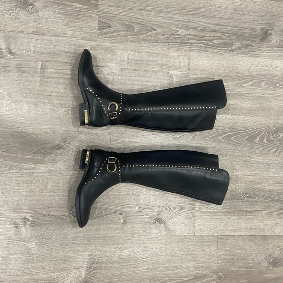 Knee-High Leather Boots Vince Camuto size 6 1/2 black - Picture 6 of 14